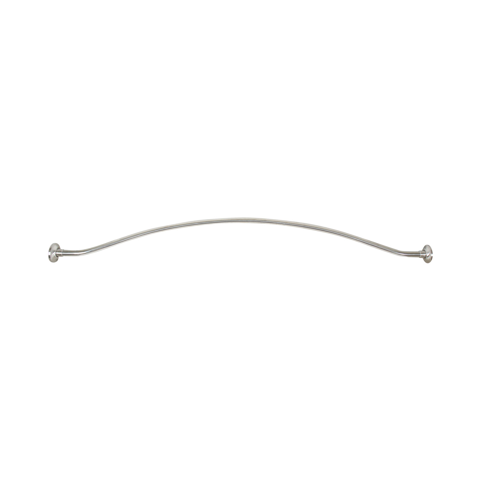 Spacious Curved Shower Rod w/Concealed Flages
